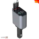 CARGADOR RETRÁCTIL 4 EN 1 PARA AUTO - CARGA VARIOS DISPOSITIVOS AL MISMO TIEMPO