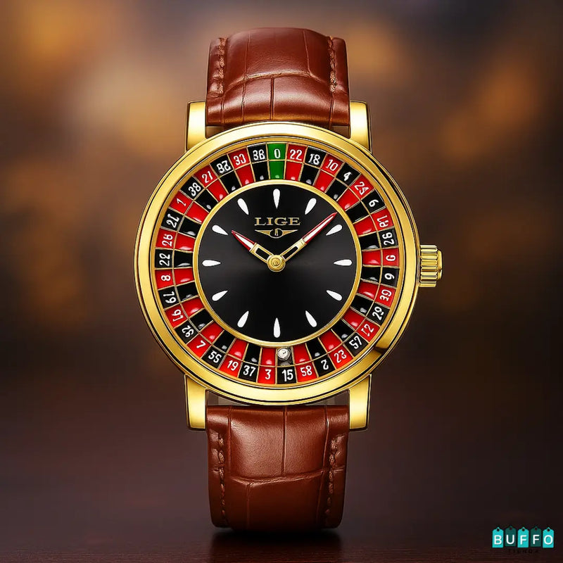RELOJ LIGE PARA HOMBRES ELEGANTES - Edición Casino tipo Jacob - Resistente al agua