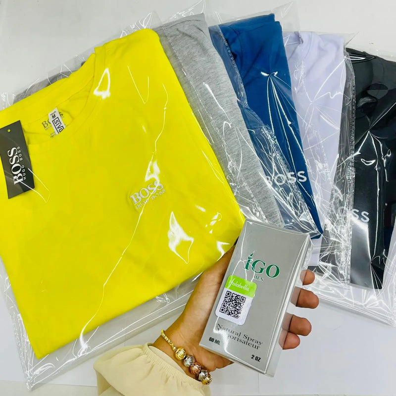 Combo de 5 camisas SLIM  Hugo Boss - Paga 3 y lleva 5 + Perfume de regalo - Elija bien su talla