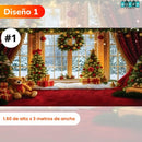 TELONES NAVIDEÑOS PARA PARED O VENTANAS + Cinta doble faz de REGALO