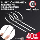 AMARRAS DE ACERO INOXIDABLE - PAQUETE DE 100 UNIDADES CON ENVIO GRATIS