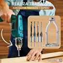 ADAPTADOR + SET DE X4 BROCAS CUADRADAS PARA MADERA - PRECISIÓN Y POTENCIA