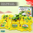 MEGA PISTA MAGNÉTICA INFANTIL - ¡Conecta, arma y acelera la diversión!