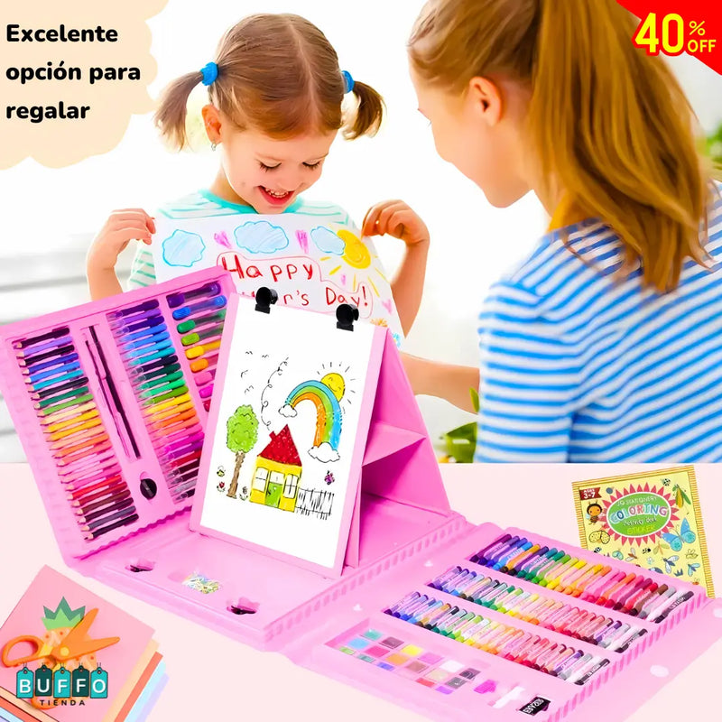 SET DE ARTE DE 208 PIEZAS - IMPULSA LA CREATIVIDAD Y HABILIDADES ARTISTICAS