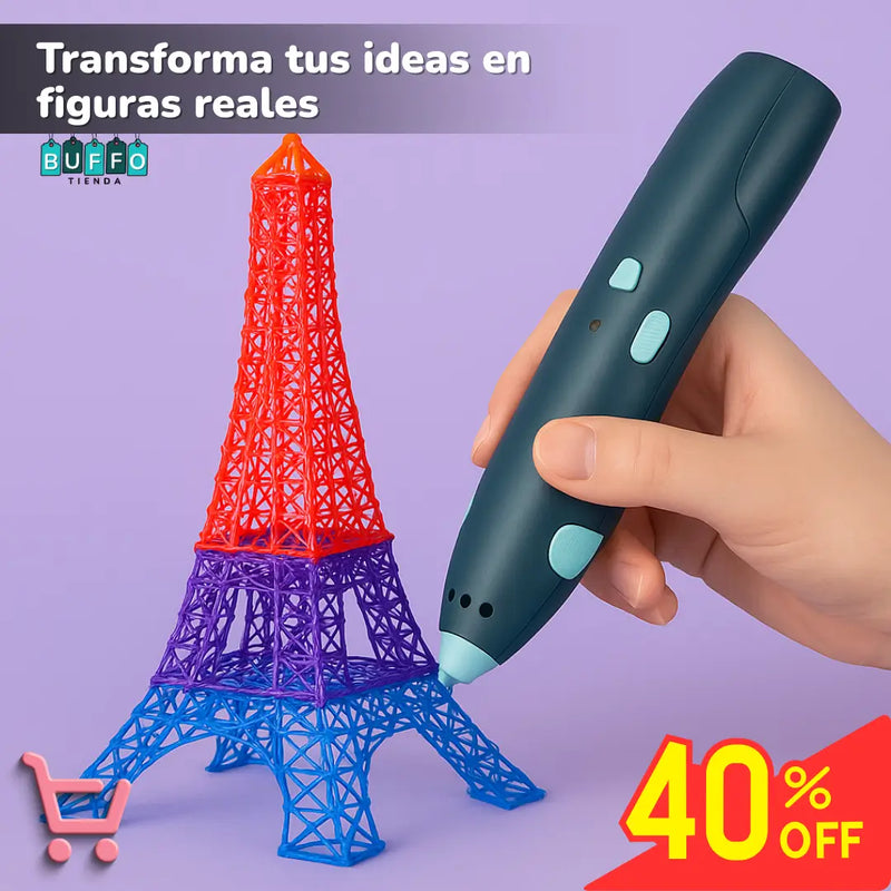 LÁPIZ 3D PARA LA IMAGINACIÓN DE TUS NIÑOS - Crea, diseña y da vida a sus ideas en segundos