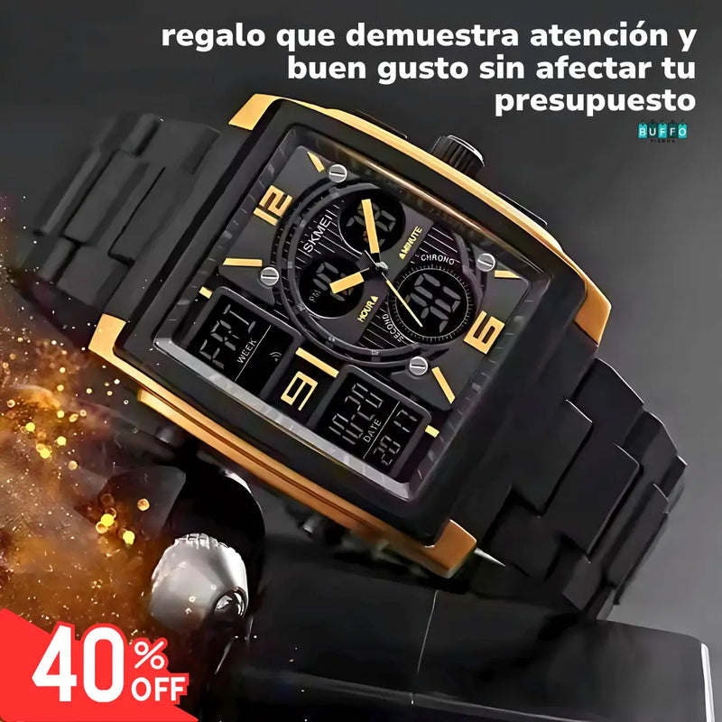 RELOJ ELEGANTE PARA HOMBRES - MODELO SCOTTIE 1274 DOBLE HORA