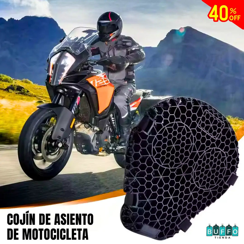 COJÍN UNIVERSAL DE SILICONA PARA MOTO - COMODIDAD Y FRESCURA EN TODO MOMENTO
