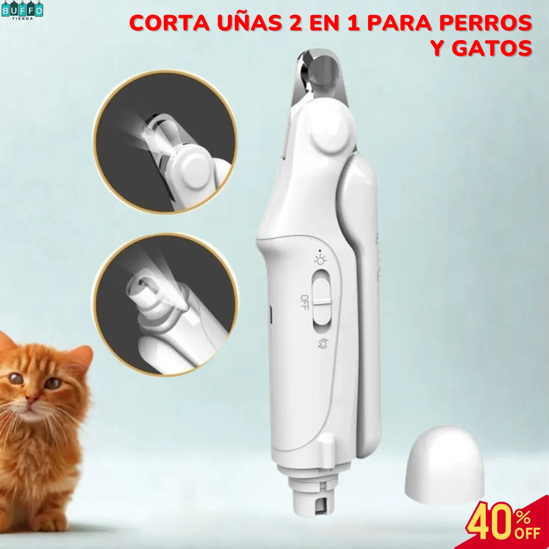 CORTA UÑAS PARA PERROS Y GATOS CON LUZ LED - ¡Corta con precisión y sin miedo!