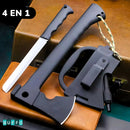 HACHA TÁCTICA DE SUPERVIVENCIA 4 EN 1- IDEAL PARA ACTIVIDADES DE CAMPAMENTO