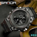 RELOJ DOBLE HORA SANDA 739 - RESISTENTE AL AGUA + Audífonos F9 inalámbricos
