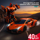 JUGUETE 2 EN 1 COCHE Y ROBOT A CONTROL REMOTO - Máxima diversión con luz, sonido y vibración