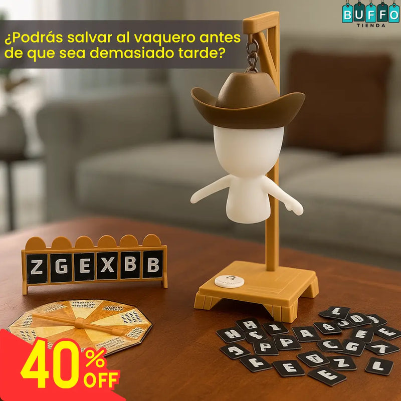 EL AHORCADO DEL OESTE - Adivina la palabra antes de que el vaquero se quede sin suerte