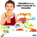 JUEGO DE TALADRO INFANTIL MONTESSORI - DIVIERTE Y DESARROLLA LA CREATIVIDAD + 252 PIEZAS INCLUIDAS