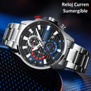 RELOJ DE LUJO PARA HOMBRE - CURREN  8415 RESISTENTE AL AGUA 20 METROS