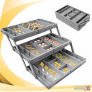 ORGANIZADOR PLEGABLE DE 3 NIVELES PARA CAJONES - MAXIMIZA EL ESPACIO EN TUS CAJONES