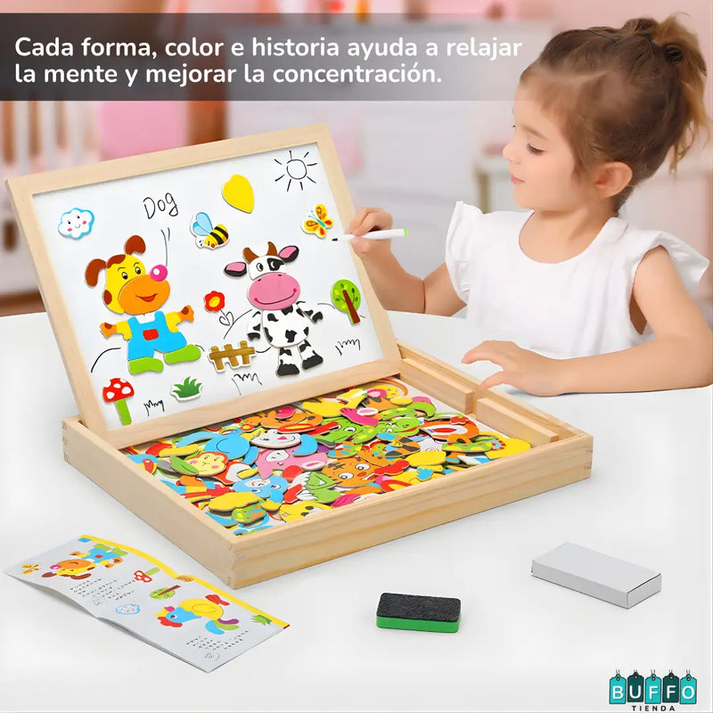 TABLERO CREATIVO 2 EN 1 - juego de arte y imaginación sin límites