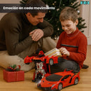 JUGUETE 2 EN 1 COCHE Y ROBOT A CONTROL REMOTO - Máxima diversión con luz, sonido y vibración