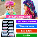 10 PEINES DE TIZA PARA TEÑIR EL CABELLO - LAVABLES Y NO DAÑA EL CABELLO