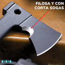 HACHA TÁCTICA DE SUPERVIVENCIA 4 EN 1- IDEAL PARA ACTIVIDADES DE CAMPAMENTO