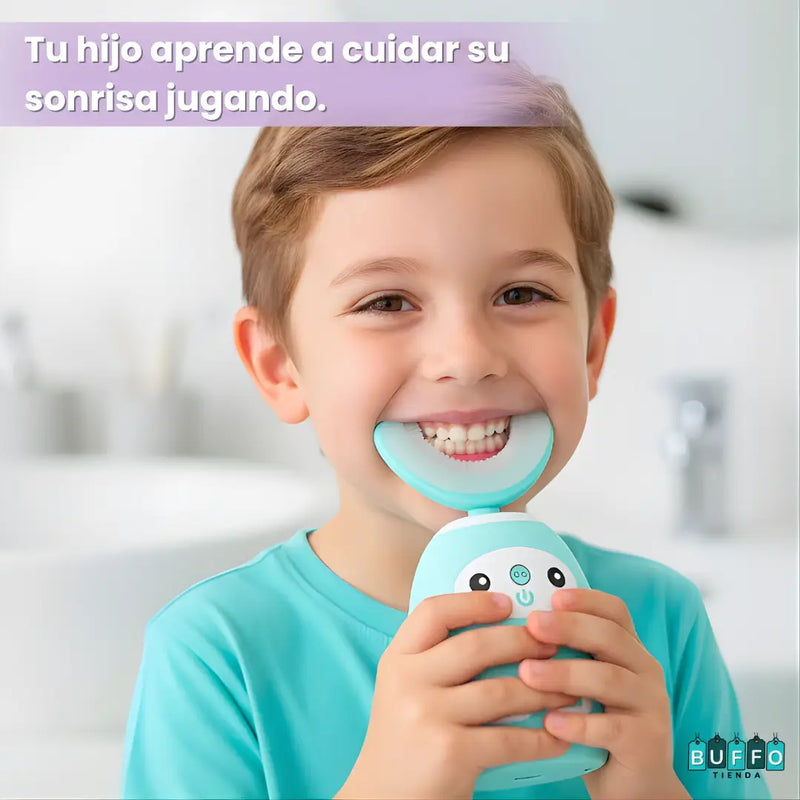CEPILLO ELECTRICO 360° PARA NIÑOS - Protege sus encías mientras limpia cada diente