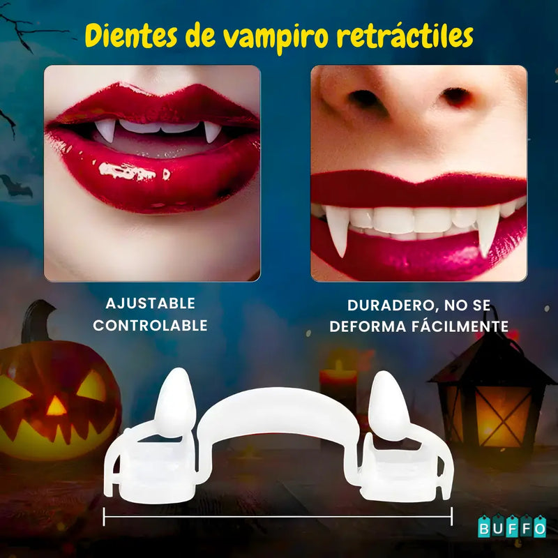 PAGA 1 Y LLEVA 2  - COLMILLOS DE VAMPIRO RETRÁCTILES - Cómodos y ultrarealistas