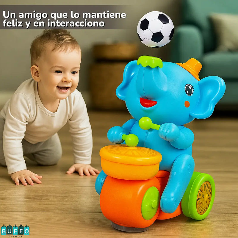 EL ELEFANTE FREDO MALABARISTA MUSICAL - diversión que estimula su coordinación y lo llena de risas mientras juega