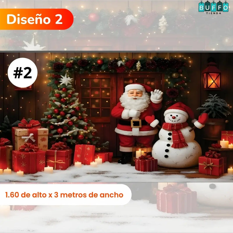 TELONES NAVIDEÑOS PARA PARED O VENTANAS + Cinta doble faz de REGALO