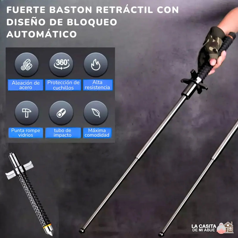 BASTÓN TAMBO PARA AUTODEFENSA - HERRAMIENTA DE SEGURIDAD PERSONAL