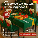 SET DE COMEDOR NAVIDEÑO 7 PIEZAS - Haz brillar tu hogar esta temporada