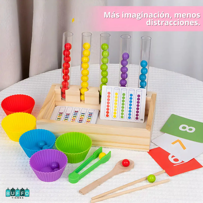 JUEGO DE APRENDIZAJE MONTESSORI COLORES Y NÚMEROS - Aprender nunca había sido tan entretenido