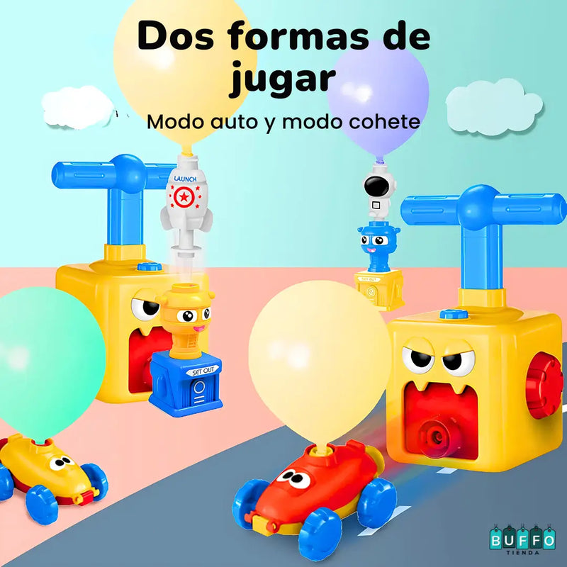 CUBO LANZADOR DE AUTOS CON GLOBOS - DIVERTIDO Y EDUCATIVO PARA TU PEQUEÑO
