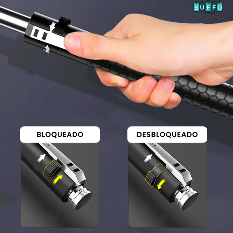 BASTÓN RETRACTIL AUTOMÁTICO DE AUTODEFENSA - HERRAMIENTA DE SEGURIDAD PERSONAL