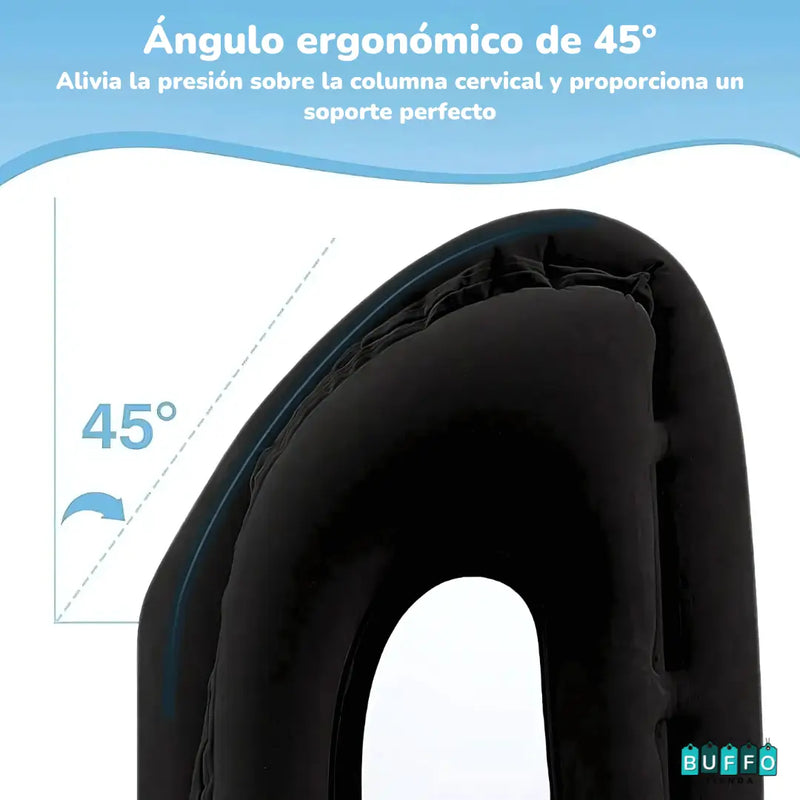 COJÍN REPOSA CABEZA INFLABLE PARA VIAJES - CÓMODO PARA MAYOR DESCANSO