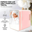 MINI NEVERA PARA COSMÉTICOS CON ESPEJO Y LUCES LED - MANTÉN LA CALIDAD DE TUS PRODUCTOS