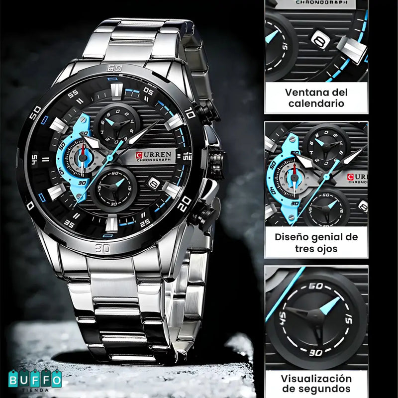 RELOJ CURREN DE LUJO PARA HOMBRE - MODELO 8402 RESISTENTE AL AGUA