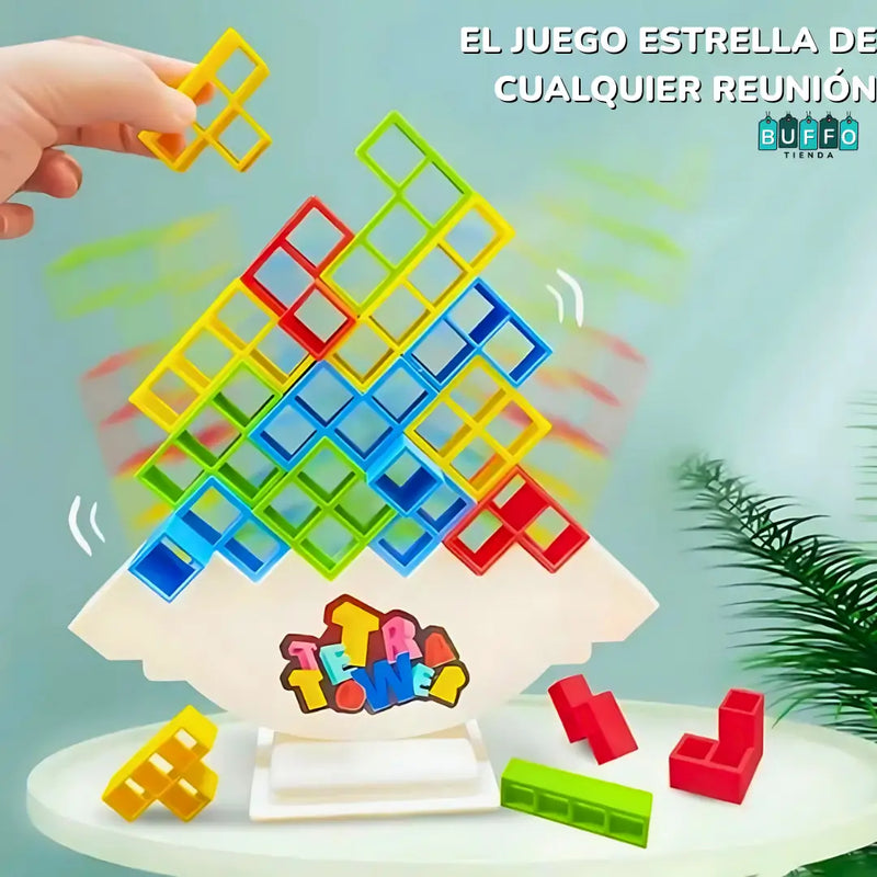 TETRA TOWER FAMILIAR DE 32 PIEZAS - Un juego que prueba tu pulso y paciencia