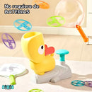 PATO LANZADOR DE DISCOS AL AIRE - Con red incluida para atrapar sin que se caigan