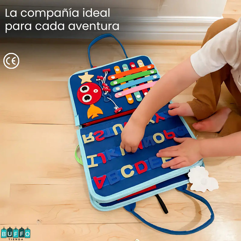 LIBRO TIPO MALETA DE APRENDIZAJE DIDCTICO - 25 PIEZAS EN 1 PARA NIÑOS