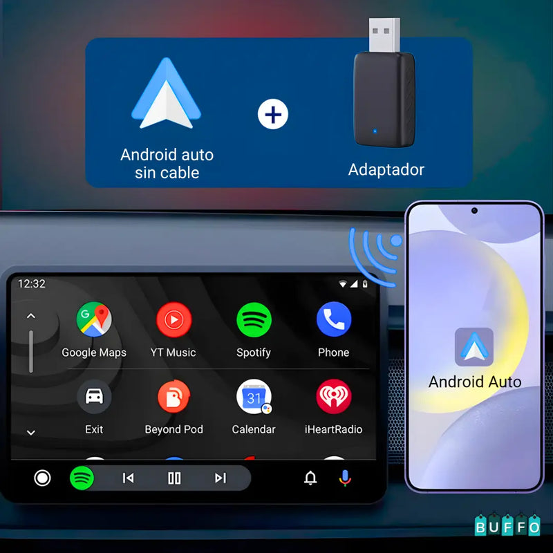 ADAPTADOR CARPLAY INALÁMBRICO PARA CARRO - FUNCIONA PARA iOS Y ANDROID