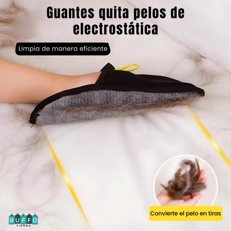GUANTE REMOVEDOR DE PELO PARA MASCOTAS - EFECTIVO Y REUTILIZABLE