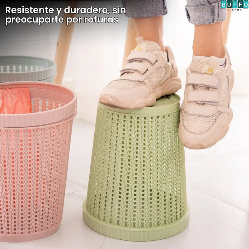 BOTE DE BASURA CON DISPENSADOR DE BOLSAS - Despídete de los derrames y malos olores