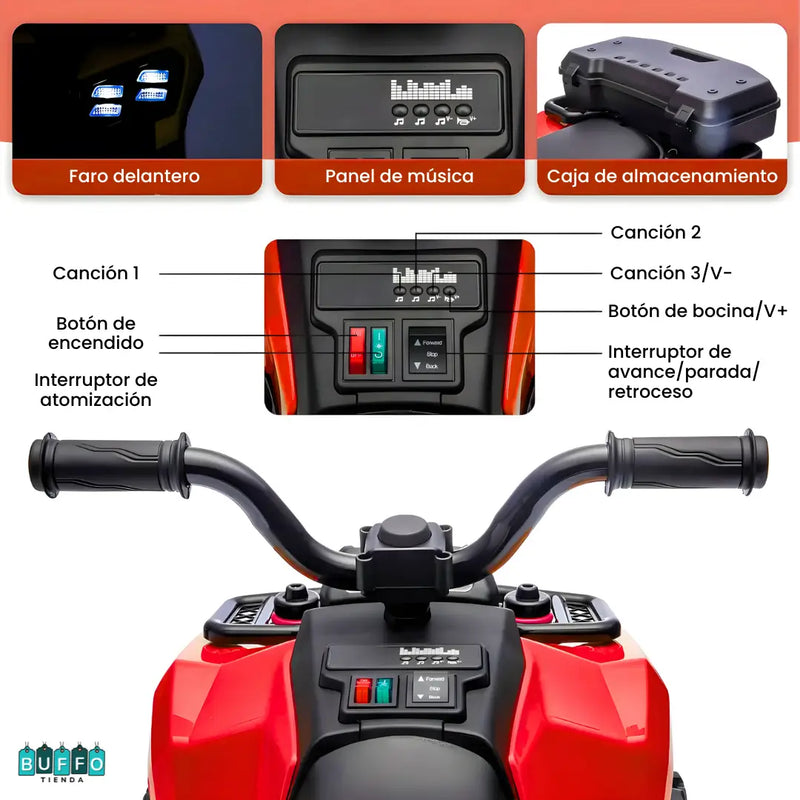 CUATRIMOTO ELÉCTRICA PARA NIÑOS - EL REGALO IDEAL PARA QUE SE DIVIERTA