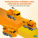 TRANSFORMER DE CARROS MAGNÉTICOS DE CONSTRUCCIÓN - DIVERSIÓN Y CREATIVIDAD SIN LIMITES