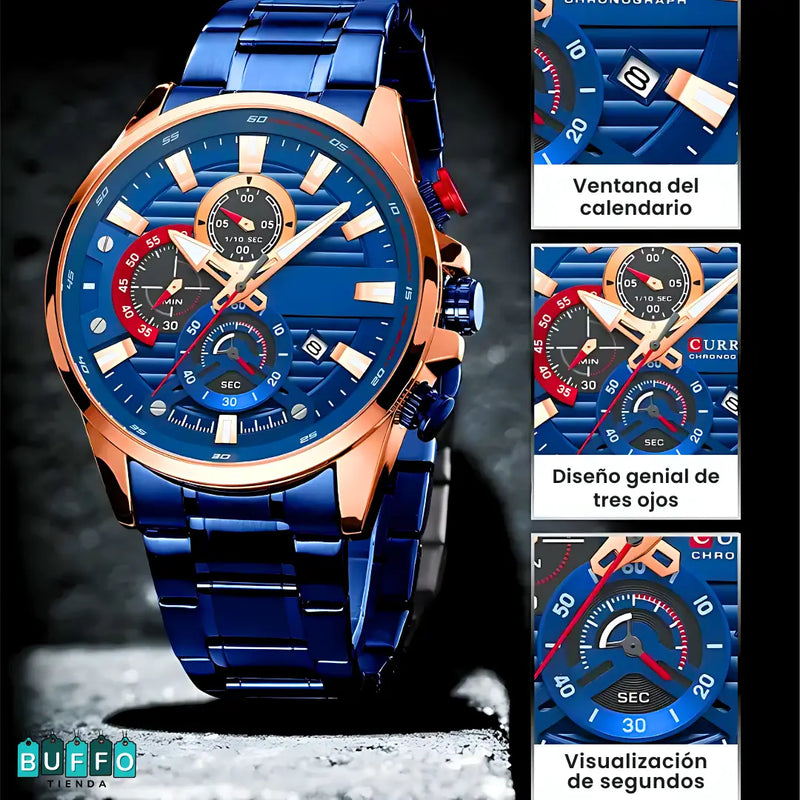 RELOJ DE LUJO PARA HOMBRE - CURREN RESISTENTE AL AGUA MODELO 8415