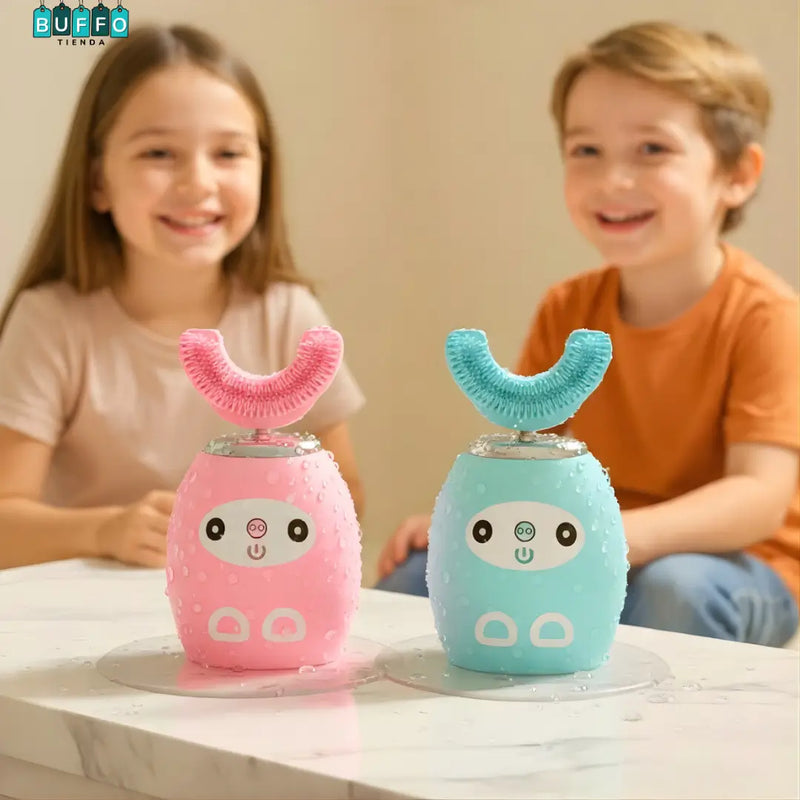 CEPILLO ELECTRICO 360° PARA NIÑOS - Protege sus encías mientras limpia cada diente