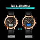 RELOJ ELEGANTE PARA HOMBRES - MODELO SKAMEI 1652 DOBLE HORA A PRUEBA DE AGUA
