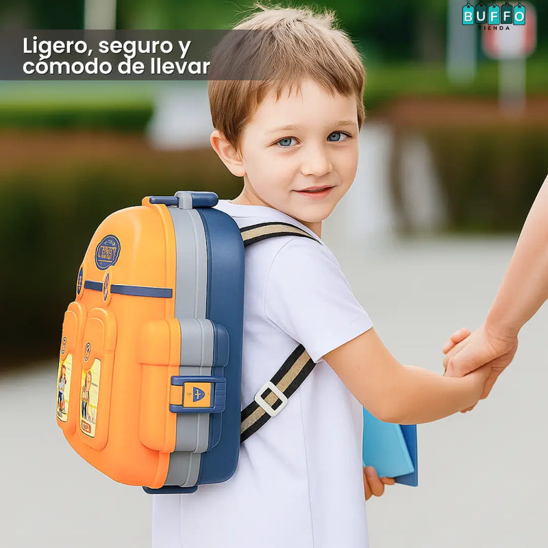 JUGUETE 3 EN 1 INGENIERO INFANTIL DE 25 PIEZAS - Taller portátil tipo mochila para soñadores