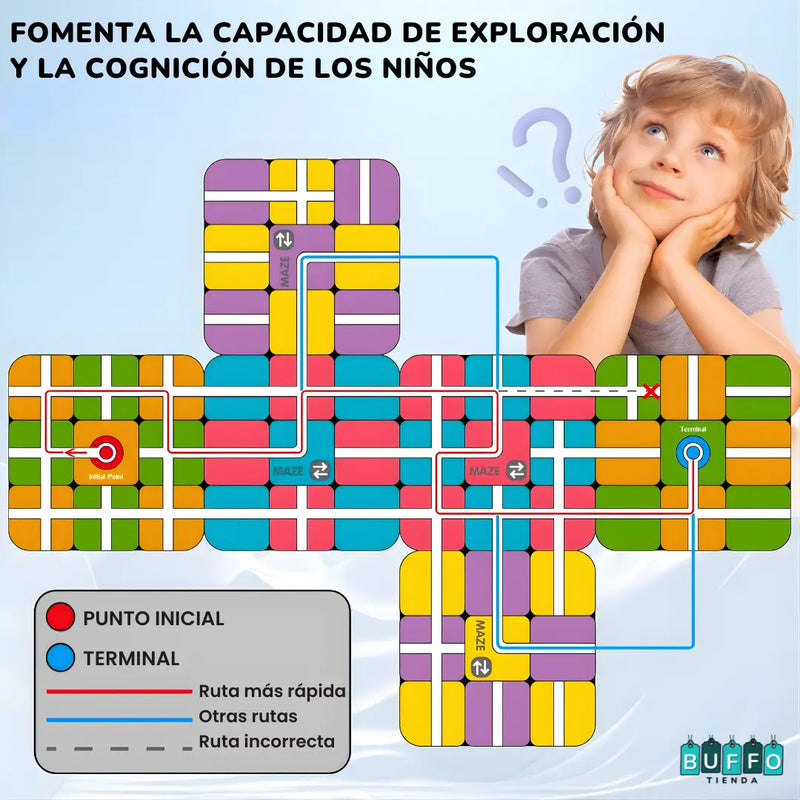 CUBO 3D LABERINTO MÁGICO - JUEGO DE INGENIO DIVERTIDO Y DIDÁCTICO