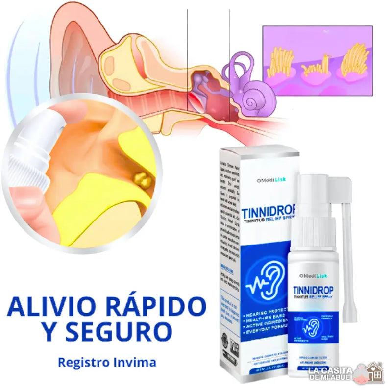 TINNIDROP® - SPRAY LIMPIADOR DE CERA DE OIDO
