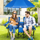 SILLA DOBLE RELAX - Todo en uno: sombra, asiento y espacio para tus cosas